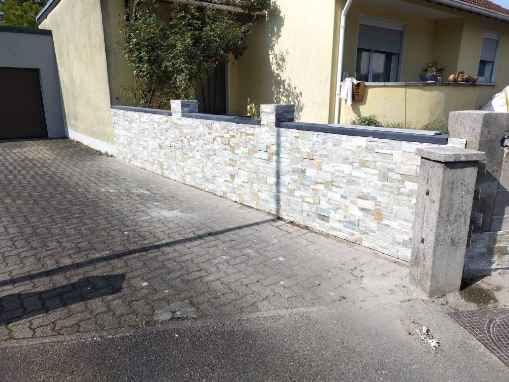 Construction d'un muret