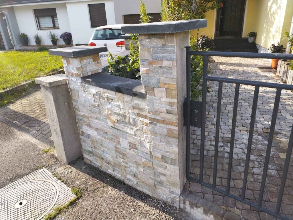 Construction d'un muret et installation portail