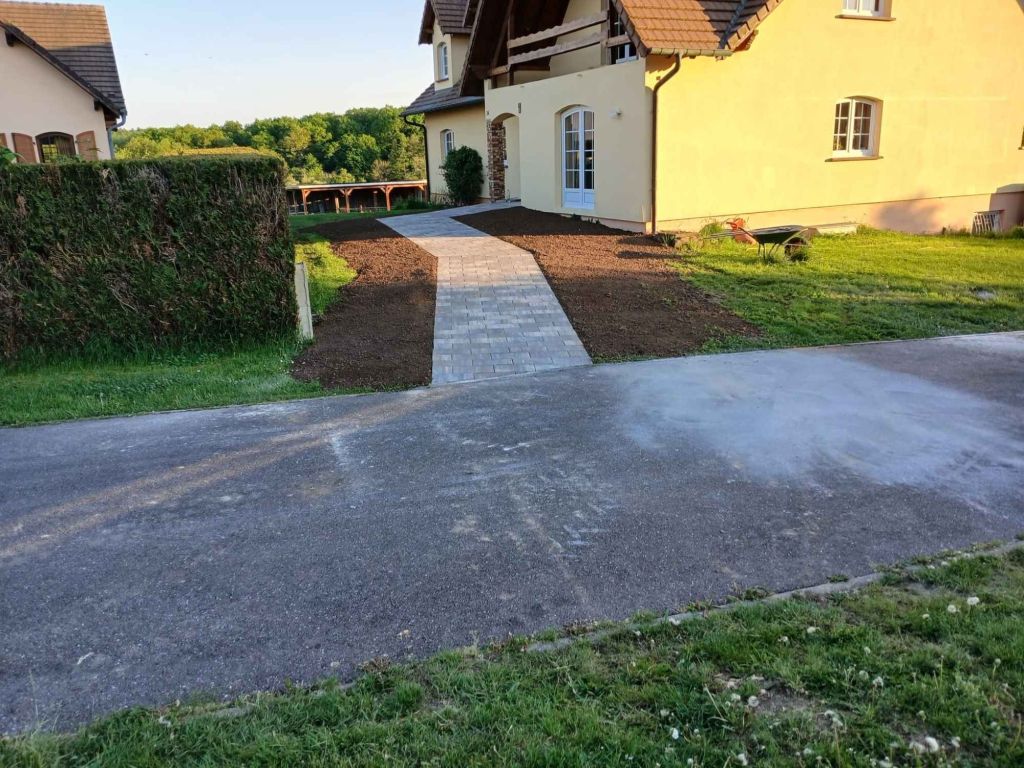 Construction d'une allée